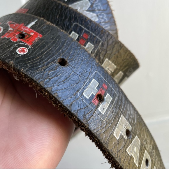 Farmall International Harvester Tractor Distressed Genuine Leather Belt Size 36 - Picture 7 of 7